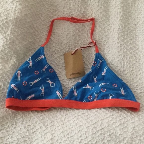 HP! 🏊‍♀️ NWT VTG Mini Boden Johnnie B Retro Bikini Top 👙 - Picture 3 of 13